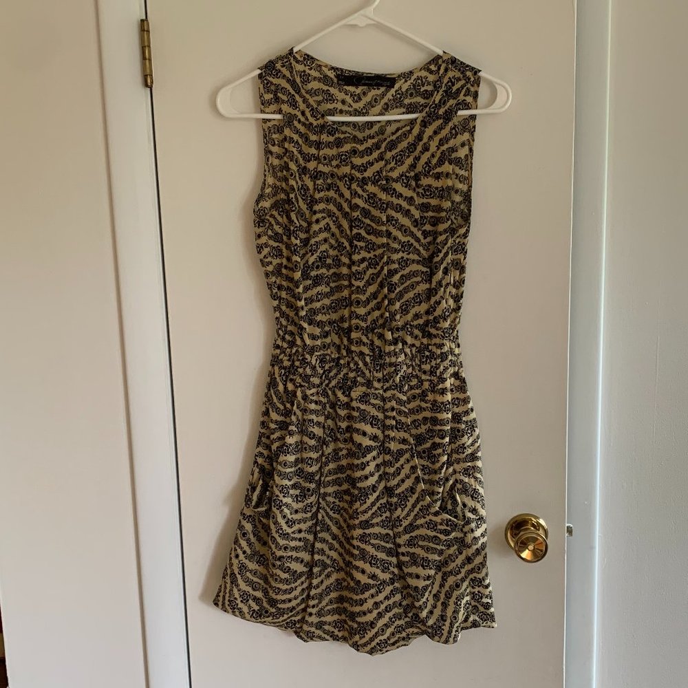 Patterson J. Kincaid Neutral Floral Dress